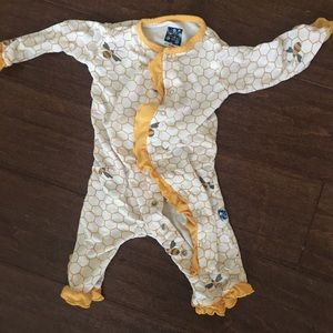 Kickee Bees print coverall